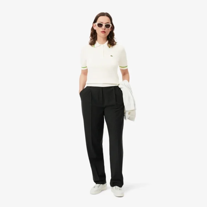 Women’s Cropped 3D Seamless Stretch Cotton Polo