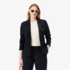 Women’s Embroidered Logo Slim Fit Wool Blazer