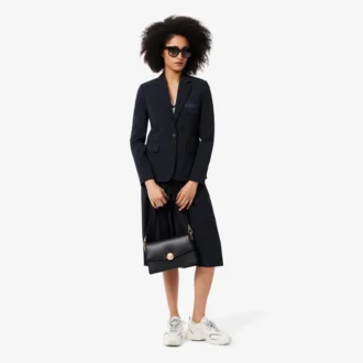 Women’s Embroidered Logo Slim Fit Wool Blazer