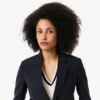 Women’s Embroidered Logo Slim Fit Wool Blazer