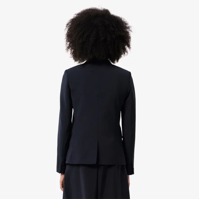 Women’s Embroidered Logo Slim Fit Wool Blazer