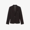 Women’s Embroidered Logo Slim Fit Wool Blazer