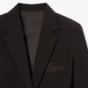 Women’s Embroidered Logo Slim Fit Wool Blazer