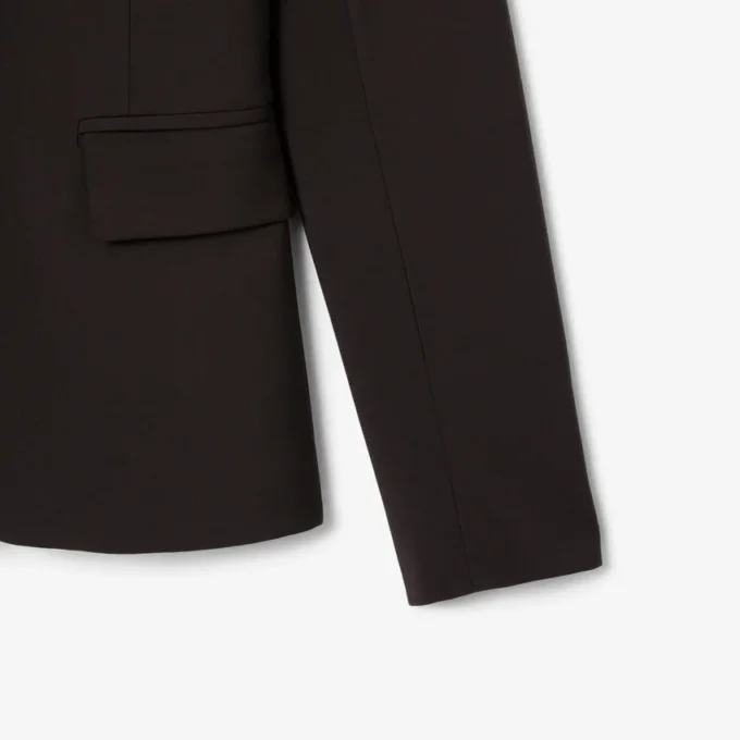 Women’s Embroidered Logo Slim Fit Wool Blazer