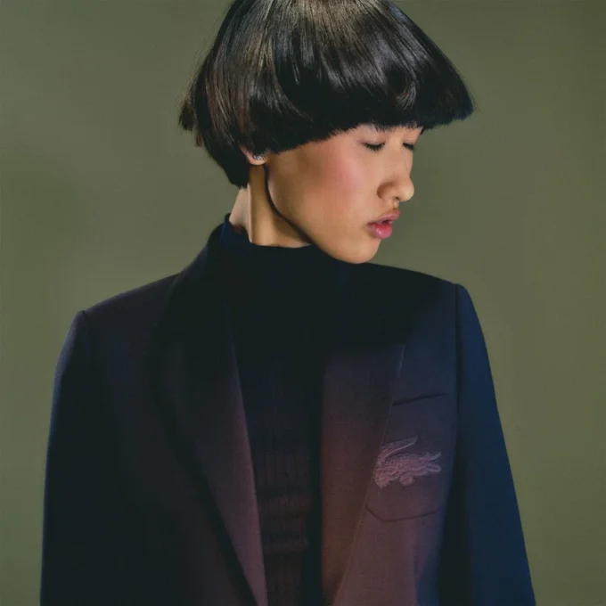 Women’s Embroidered Logo Slim Fit Wool Blazer