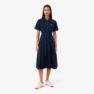 Women’s Flared Mini-Piqua Polo Dress