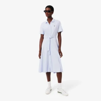 Women’s Flared Mini-Piqua Polo Dress