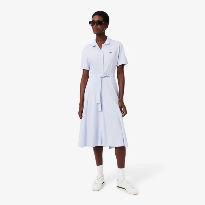 Women’s Flared Mini-Piqua Polo Dress