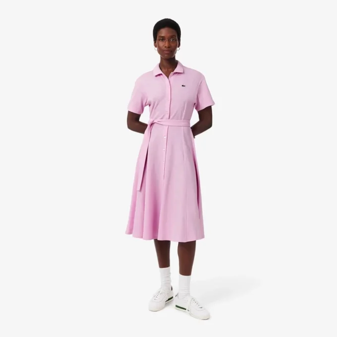 Women’s Flared Mini-Piqua Polo Dress