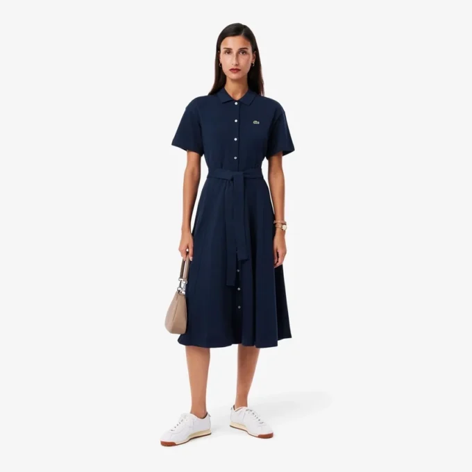 Women’s Flared Mini-Piqua Polo Dress