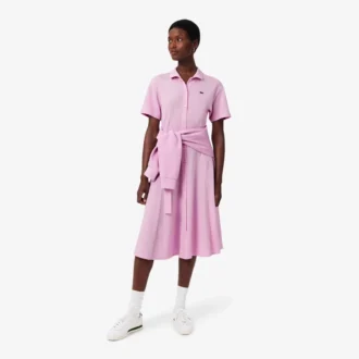 Women’s Flared Mini-Piqua Polo Dress