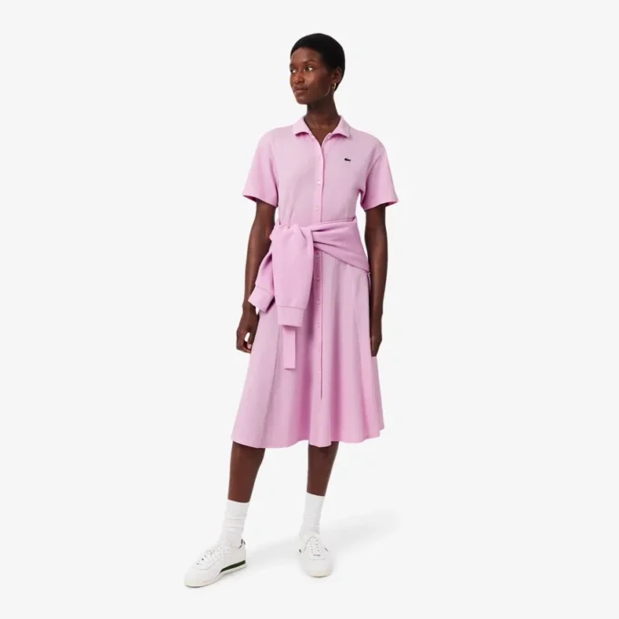 Women’s Flared Mini-Piqua Polo Dress