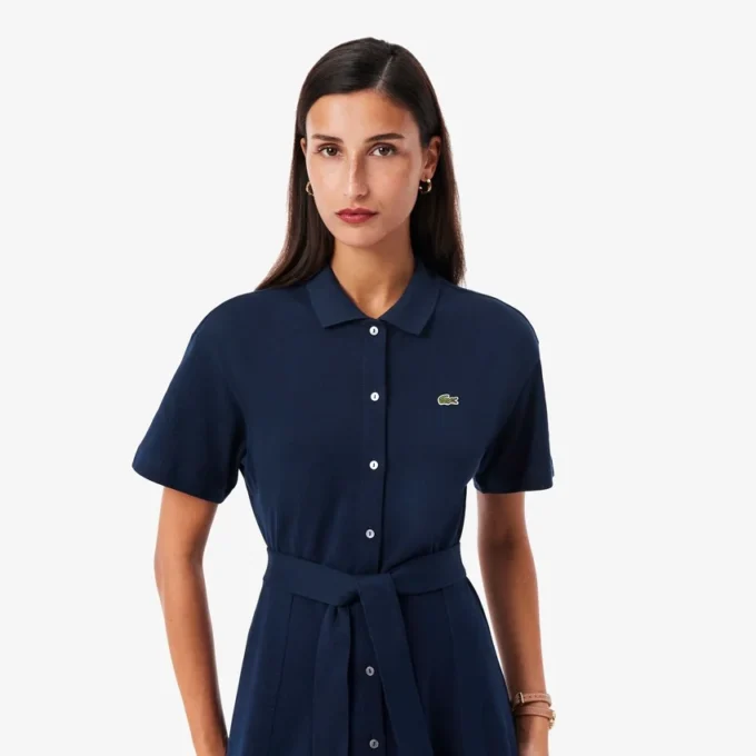 Women’s Flared Mini-Piqua Polo Dress