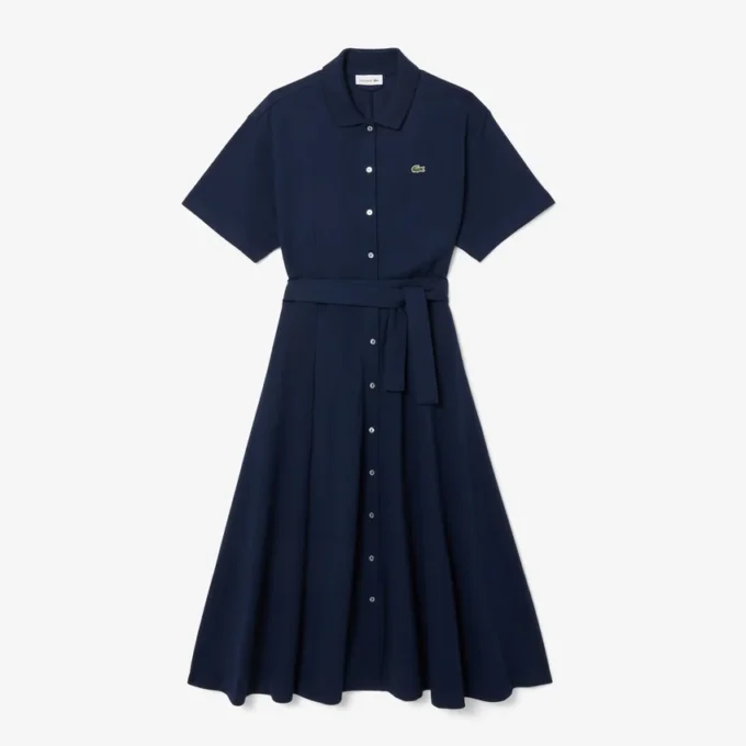 Women’s Flared Mini-Piqua Polo Dress