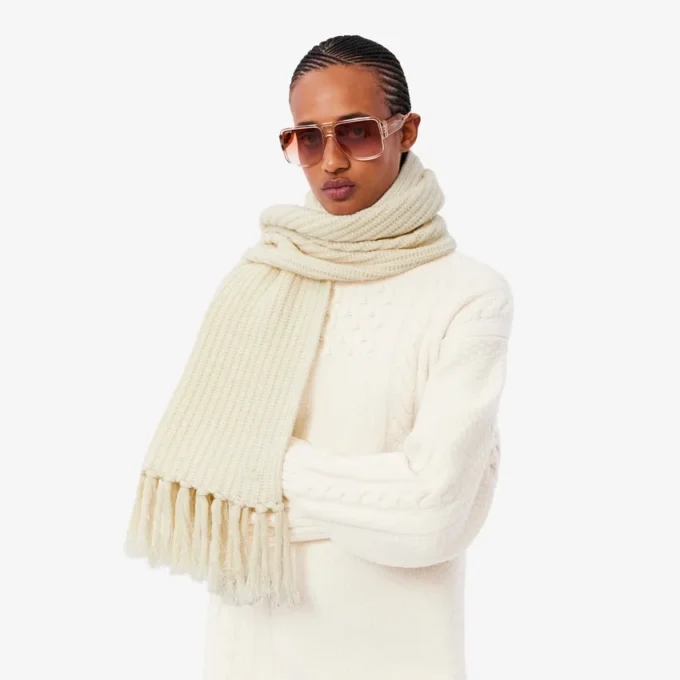 Women’s Fringed Wool Scarf