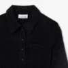 Women’s Fuzzy Ribbed Knit Polo Collar Dress