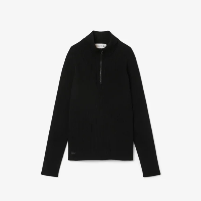 Women’s High-Neck 3D Ribbed Knit Sweater