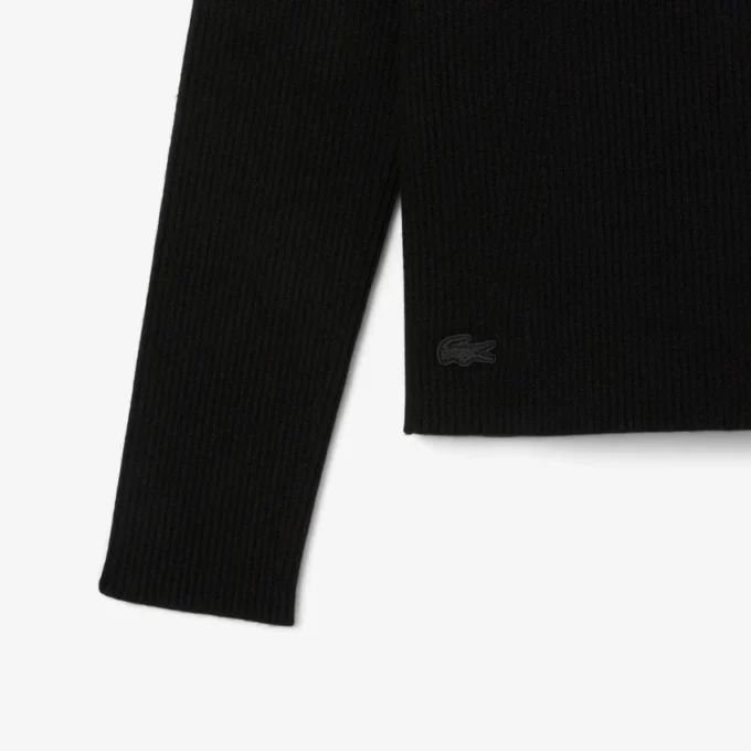 Women’s High-Neck 3D Ribbed Knit Sweater