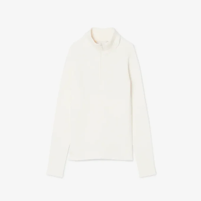 Women’s High-Neck 3D Ribbed Knit Sweater