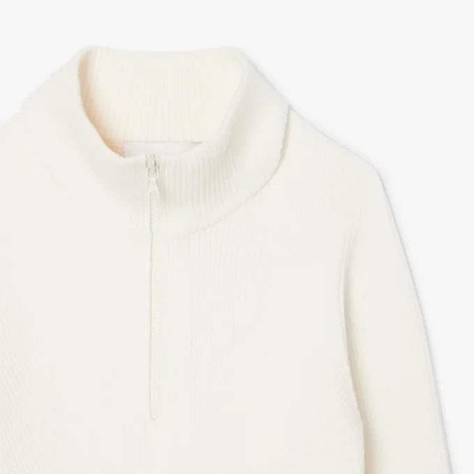 Women’s High-Neck 3D Ribbed Knit Sweater