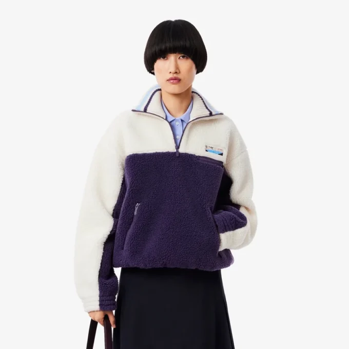 Women’s High-Neck Oversized Fleece Sweatshirt