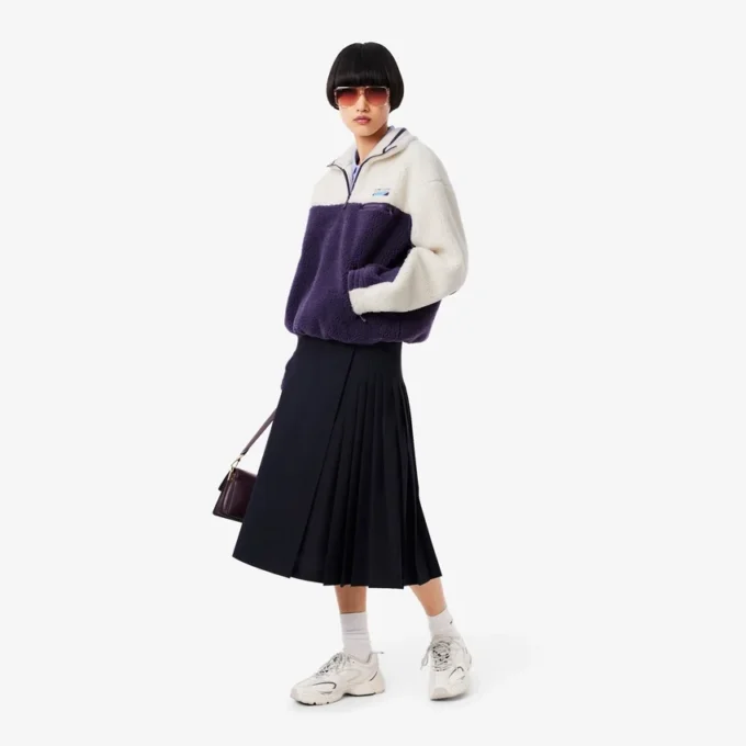 Women’s High-Neck Oversized Fleece Sweatshirt