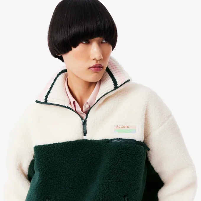 Women’s High-Neck Oversized Fleece Sweatshirt