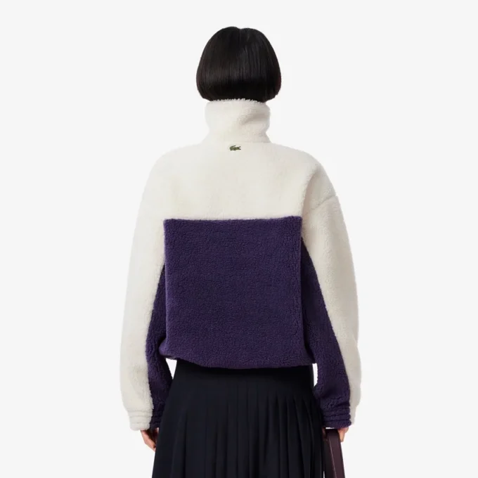 Women’s High-Neck Oversized Fleece Sweatshirt