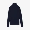 Women’s High-Neck Ribbed Knit Merino Wool Sweater