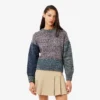 Women’s High-Neck Wool Blend Cable Knit Sweater