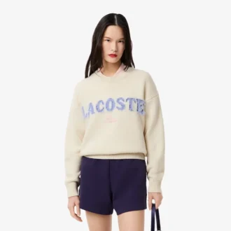 Women’s Intarsia Branded Wool Sweater
