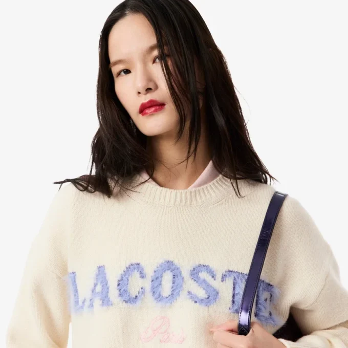 Women’s Intarsia Branded Wool Sweater