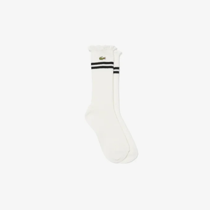 Women’s Lace Edge Ribbed Socks