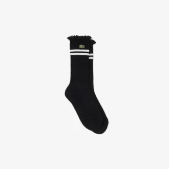 Women’s Lace Edge Ribbed Socks