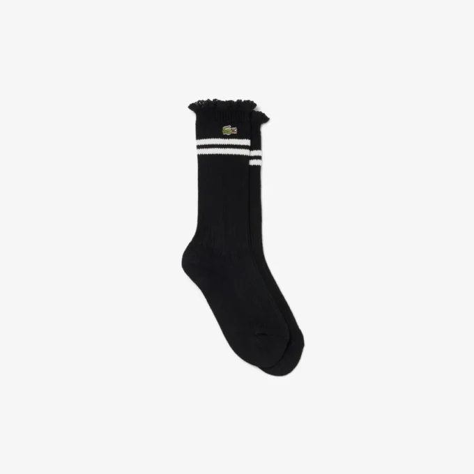 Women’s Lace Edge Ribbed Socks