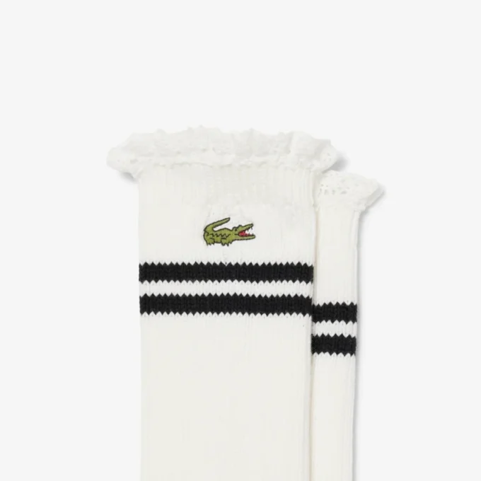 Women’s Lace Edge Ribbed Socks