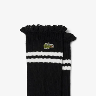Women’s Lace Edge Ribbed Socks