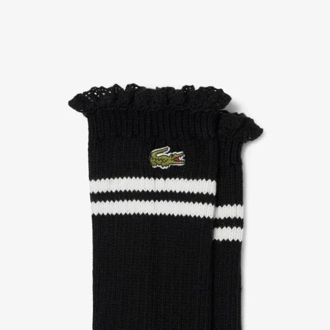 Women’s Lace Edge Ribbed Socks