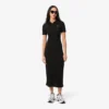 Women’s Long Ribbed Cotton Polo Dress