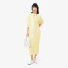 Women’s Long Ribbed Cotton Polo Dress
