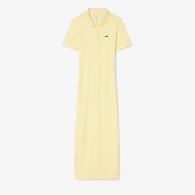 Women’s Long Ribbed Cotton Polo Dress