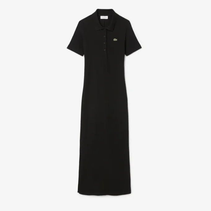 Women’s Long Ribbed Cotton Polo Dress