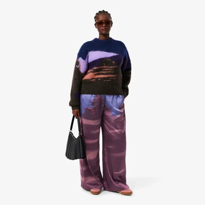 Women’s Oversized Landscape Print Pants