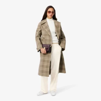 Women’s Oversized Pleated Flannel Pants