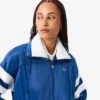 Women’s Oversized Pointelle Stripe Satin Sweatshirt