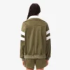 Women’s Oversized Pointelle Stripe Satin Sweatshirt
