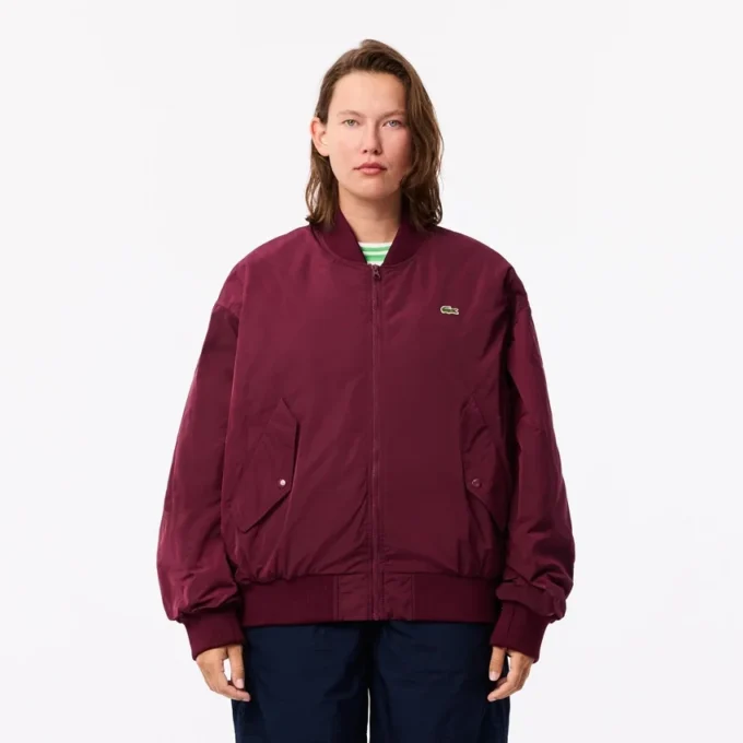Women’s Oversized Ribbed Cuff Bomber Jacket