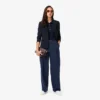 Women’s Oversized Wool Blend Pleated Pants