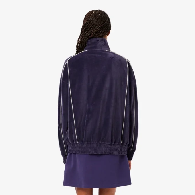 Women’s Oversized Zip-Up Velour Sweatshirt