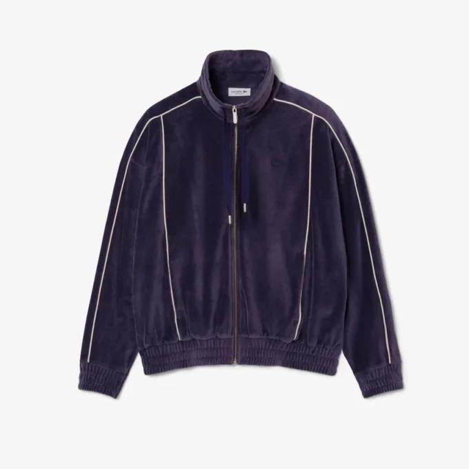 Women’s Oversized Zip-Up Velour Sweatshirt